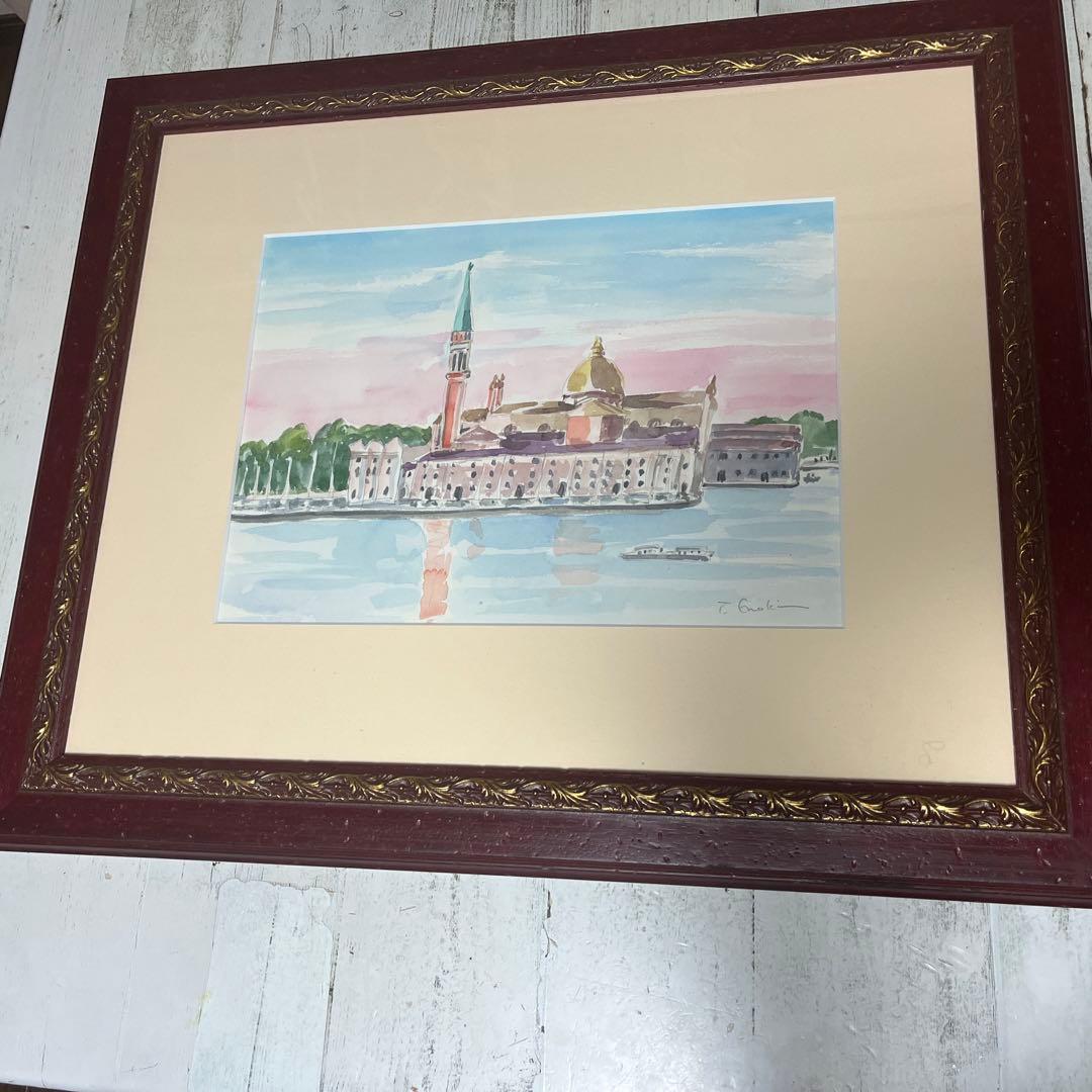 【榎木孝明】朝焼けの時　水彩画