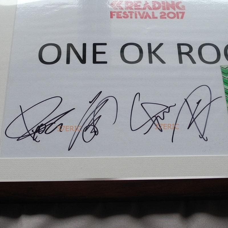 ONE OK ROCK ワンオクロック 英国公演 パス メンバー直筆サイン