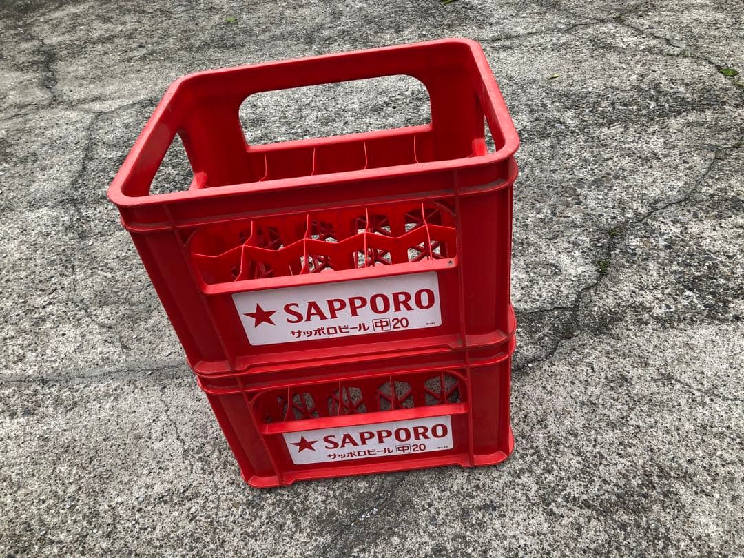 サッポロビールケース　赤　籠　2個　埼玉北部引取＆発送可能　1個売に対応します