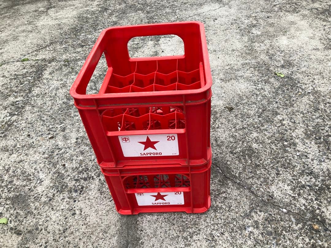サッポロビールケース　赤　籠　2個　埼玉北部引取＆発送可能　1個売に対応します