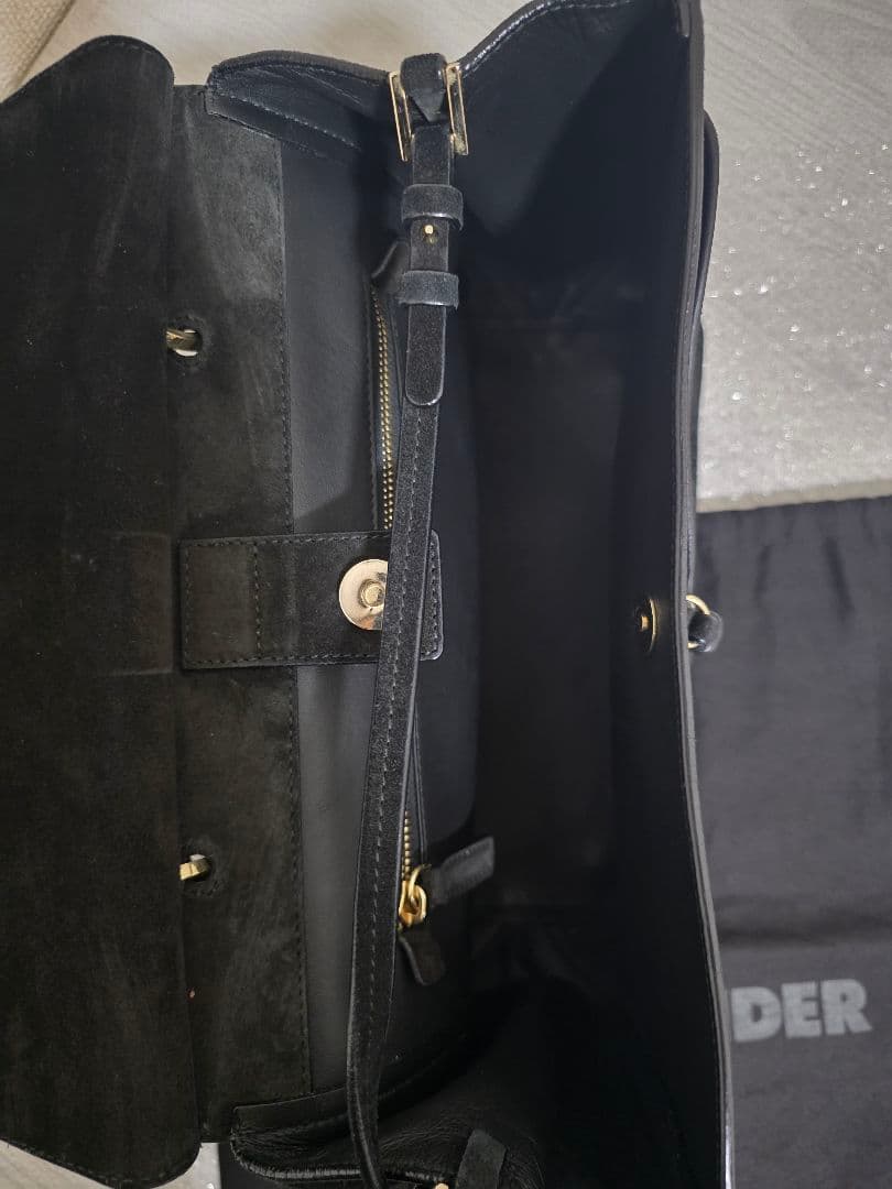 JIL SANDER ジルサンダー スエード ブラック ワンショルダーバック