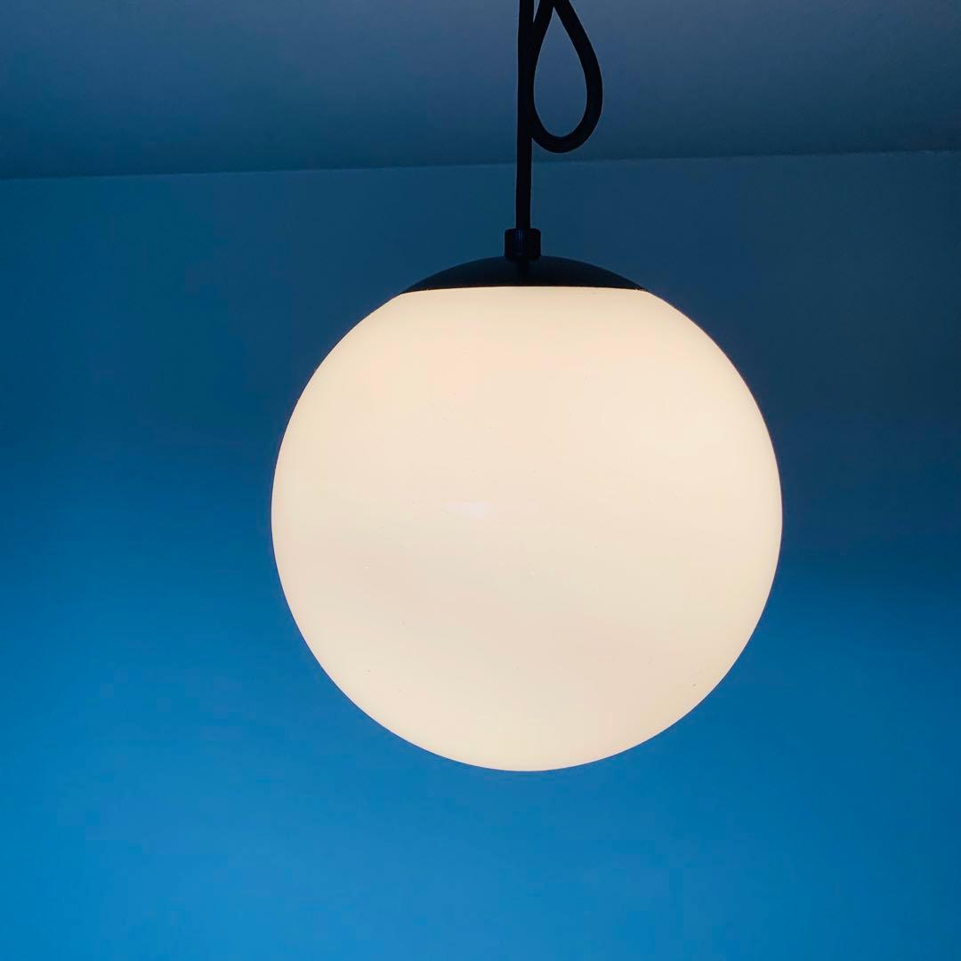 乳白 ガラス ライト 球型  東芝 電傘 大正ロマン 昭和レトロ ガラスシェード