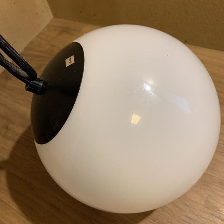 乳白 ガラス ライト 球型  東芝 電傘 大正ロマン 昭和レトロ ガラスシェード
