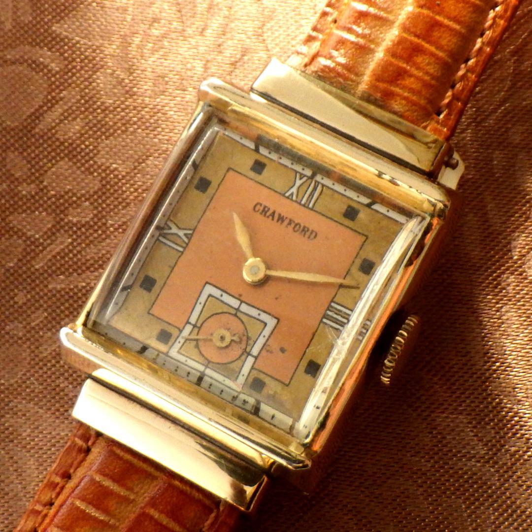 totot★【1940年代頃】CRAWFORD スイス製 手巻き腕時計