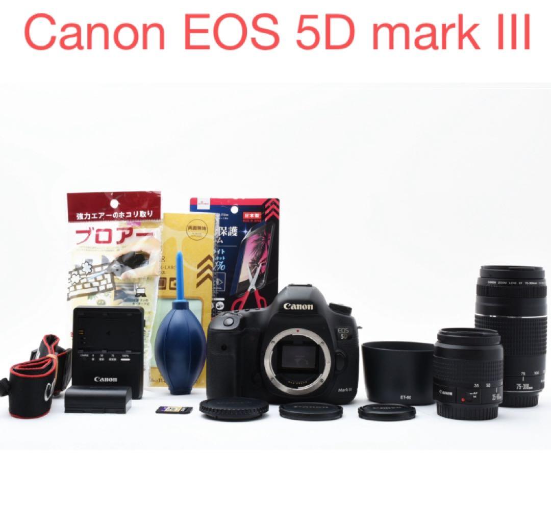 一眼レフカメラCanon EOS 5D mark III標準&望遠&レンズセット