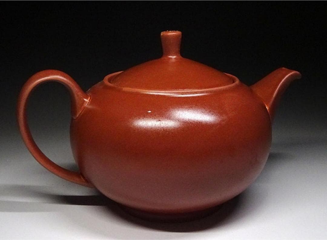 中国古玩 朱泥釉 茶器 (急須、茶碗セット) 箱付 唐物 t96555