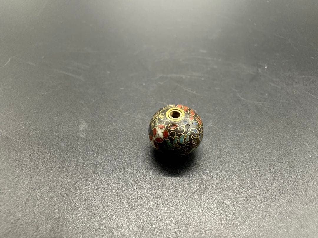 七宝焼　緒締　骨董古美術