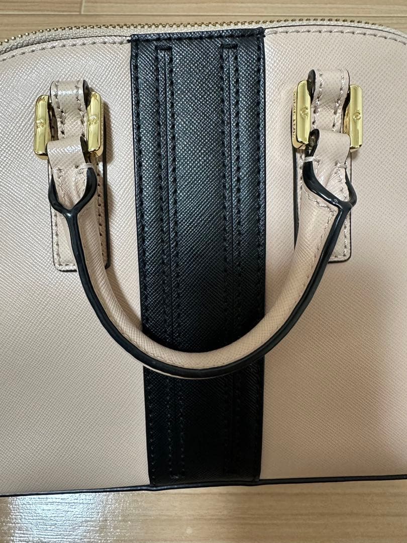 【保存袋付き】 トリーバーチ 2way ベージュ ブラック ハンド ショルダー