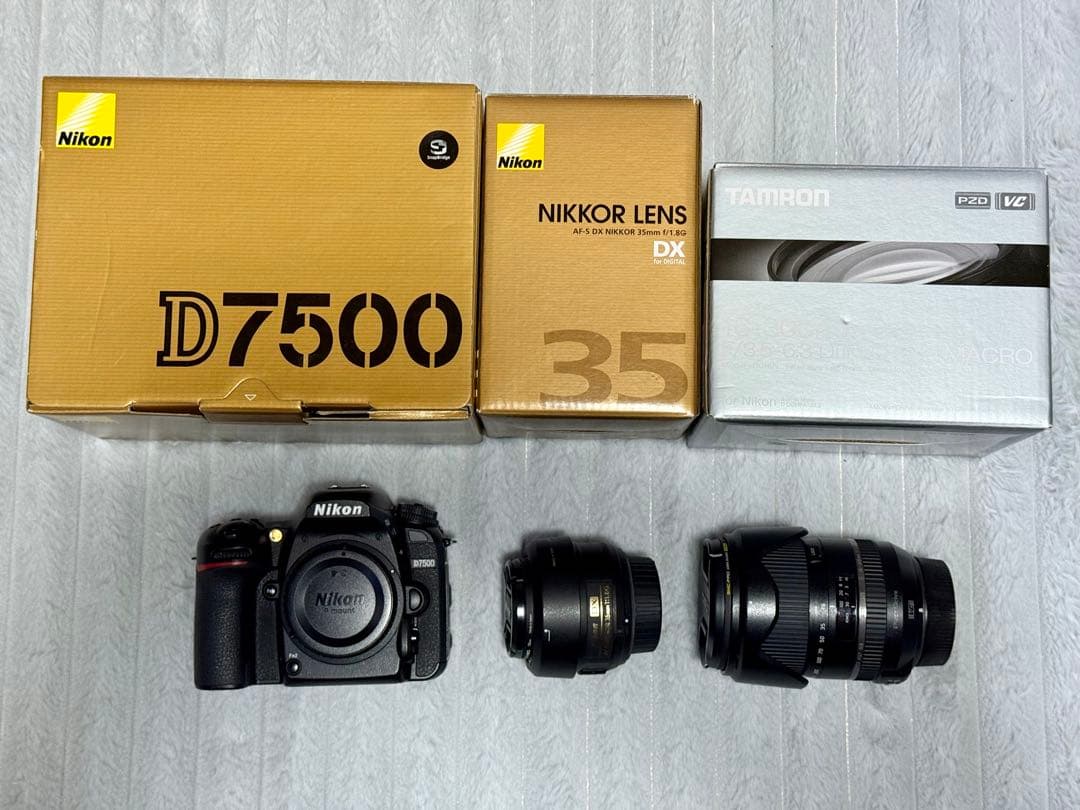 Nikon D7500 デジタル一眼レフカメラ & 単焦点・ズームレンズ