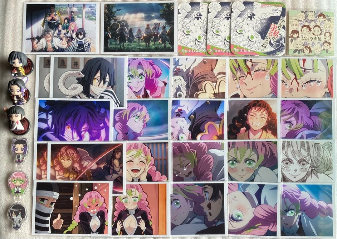 鬼滅の刃 甘露寺蜜璃 伊黒小芭内 他 ブロマイド 付録 シール まとめ売り