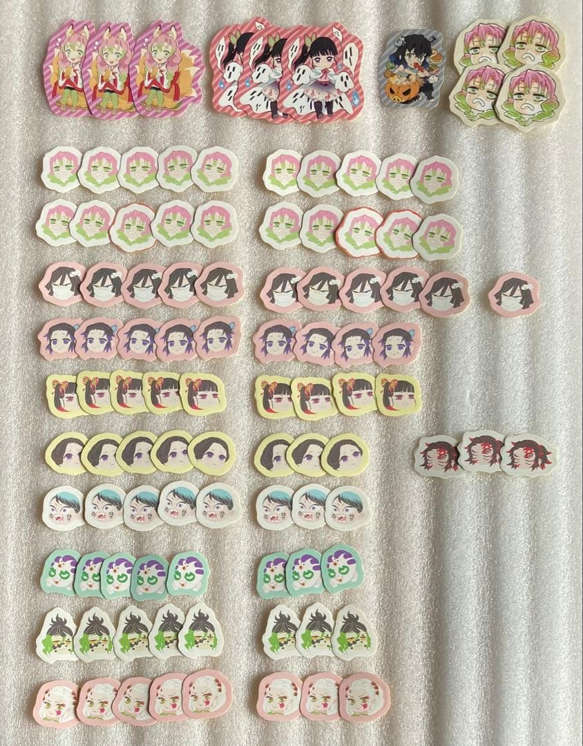 鬼滅の刃 甘露寺蜜璃 伊黒小芭内 他 ブロマイド 付録 シール まとめ売り