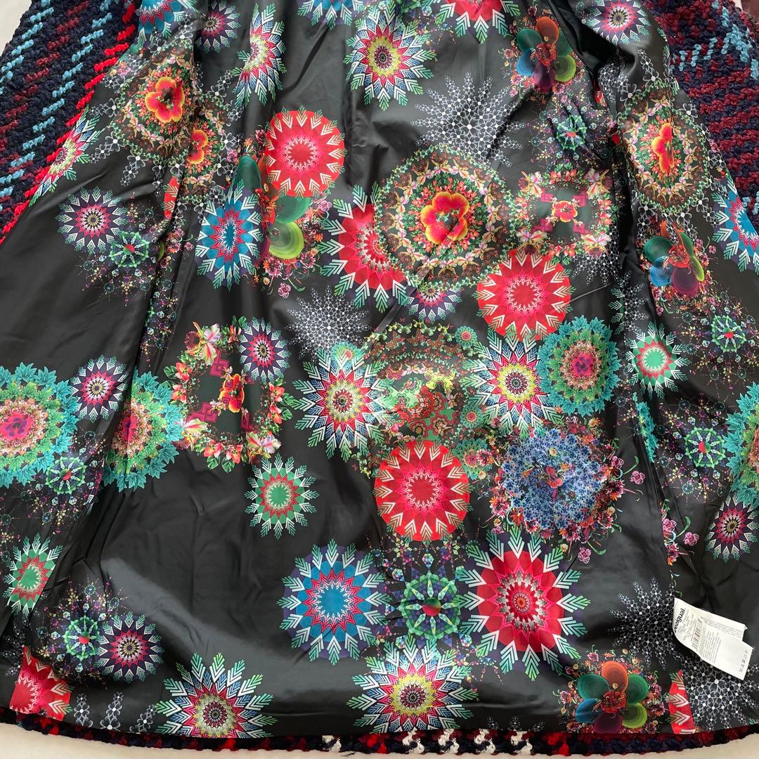 Desigual デシグアル　チェック　コート　チェスターコート　マルチカラー