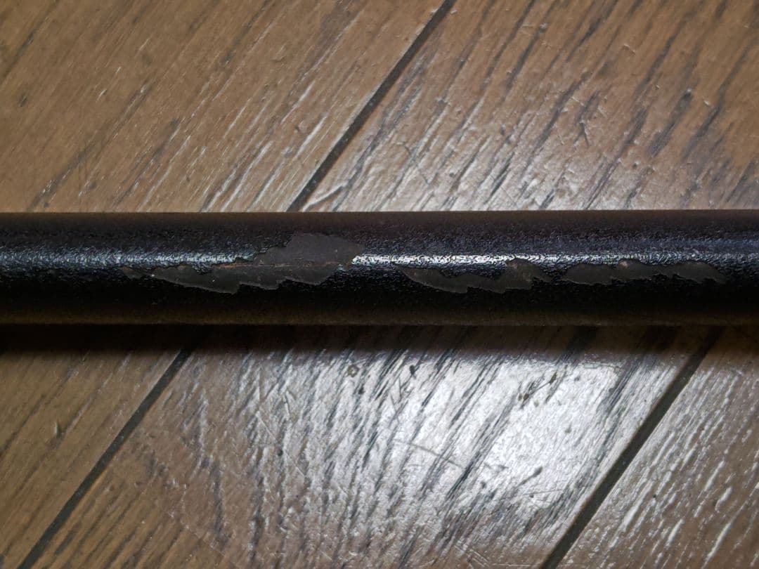 江戸期　打刀拵 黒鞘 茶色柄、鐔、金着切羽、鐺