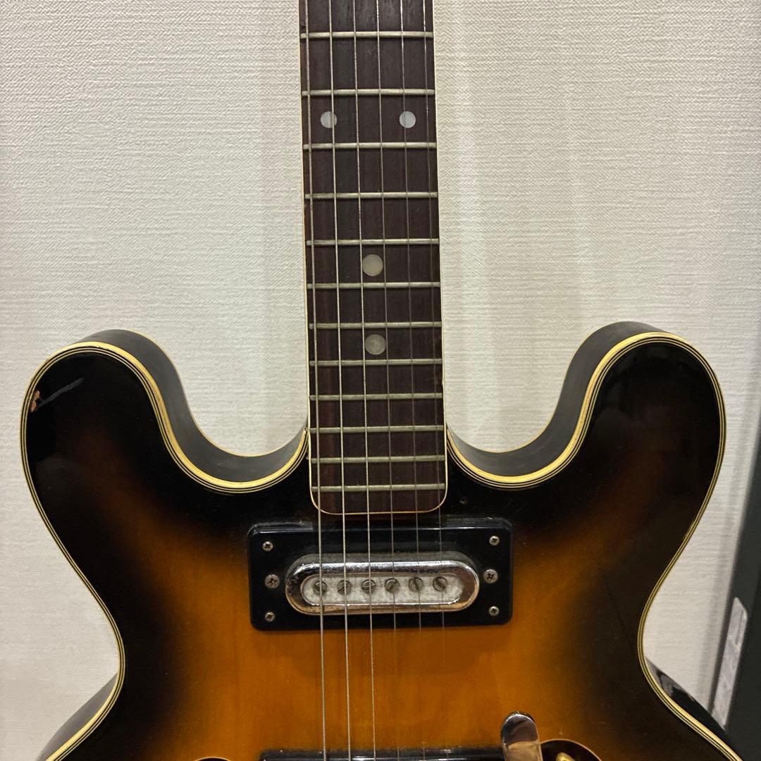 【ジャンク】Sekova サンバースト セミアコースティックギター