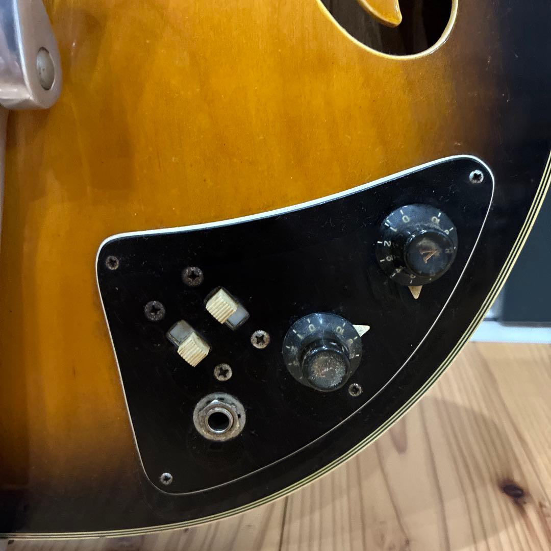 【ジャンク】Sekova サンバースト セミアコースティックギター