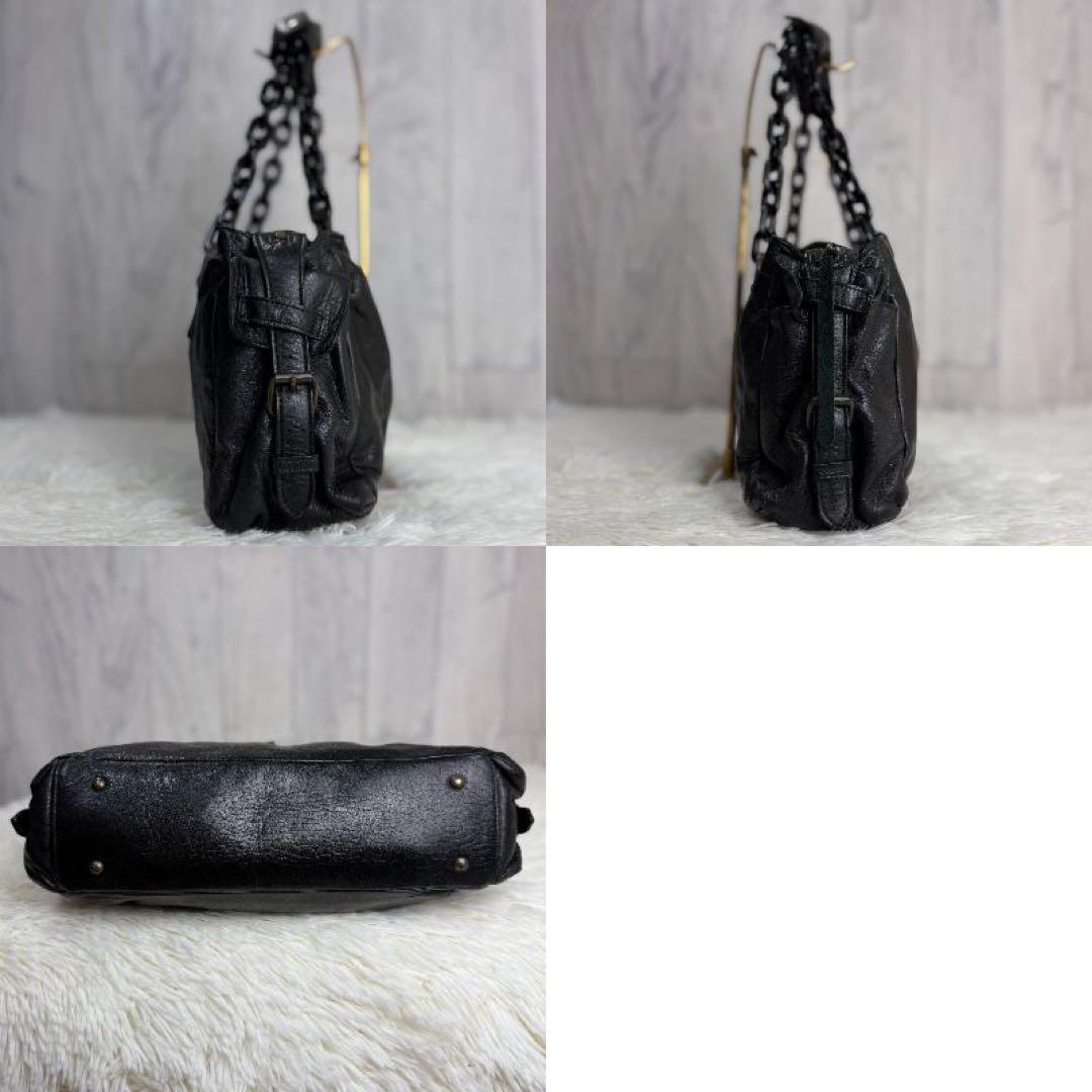 希少♡チャンキーチェーン♡LIMI feu リミフゥ レザー ショルダーバッグ