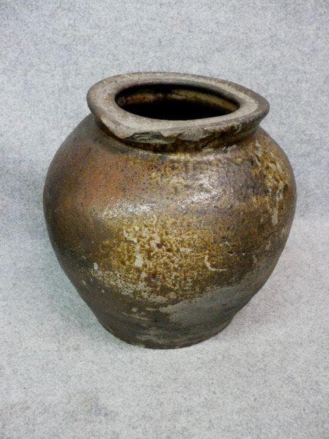 自然釉 常滑焼 壷 [B31489]