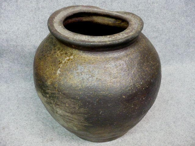 自然釉 常滑焼 壷 [B31489]