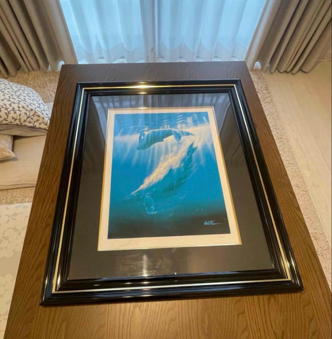 ラッセン　ホエールソング　シルクスクリーンアート