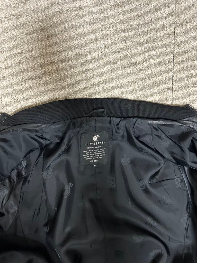 LOVELESS シングルライダースジャケット ブラック