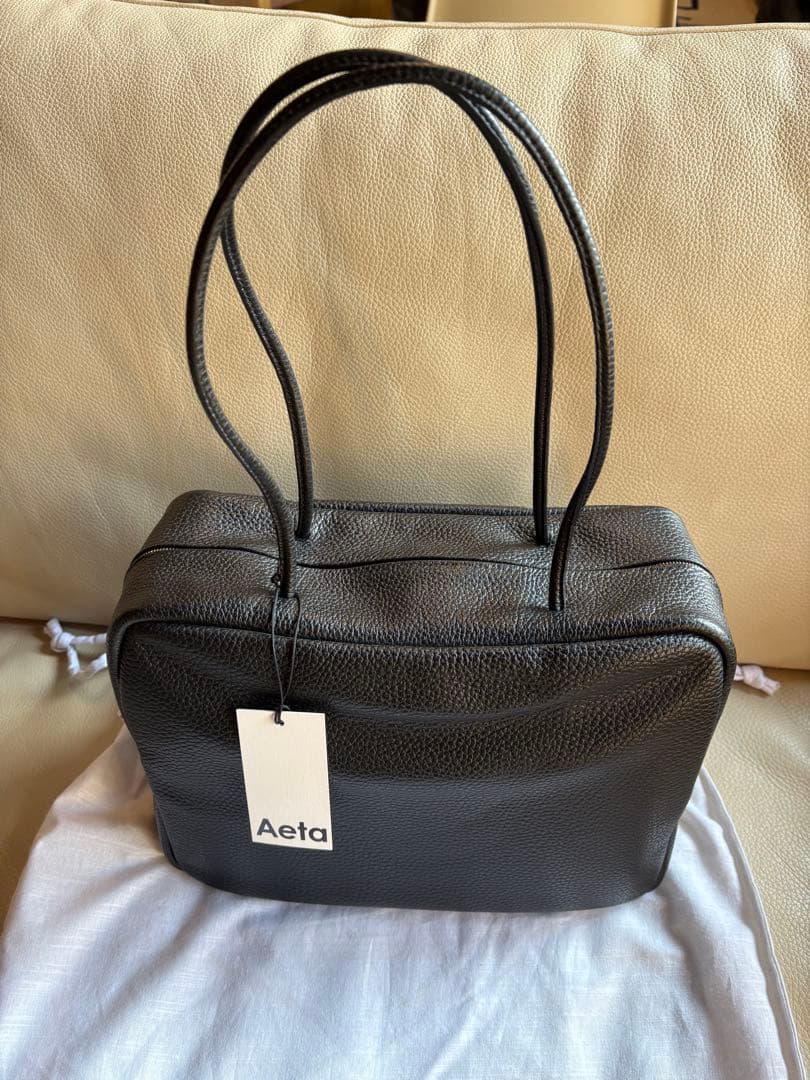 Aeta 黒 LEATHER BOSTON 　PG22