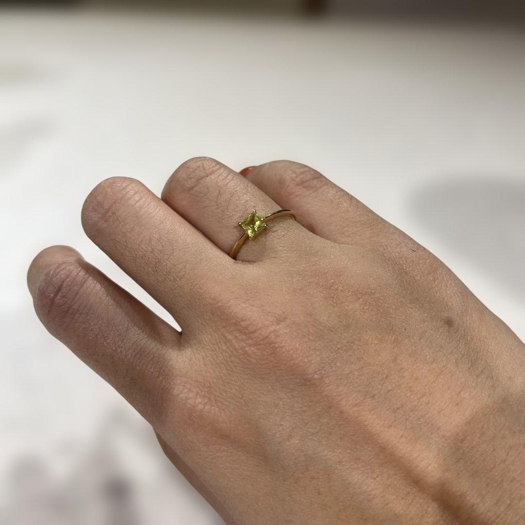 【ぴょん】K18ゴールド カナリーイエロートルマリンリング