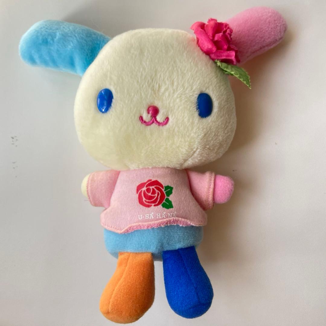 【希少】サンリオ　うさはな　ぬいぐるみ　マスコット　平成レトロ　サンリオ