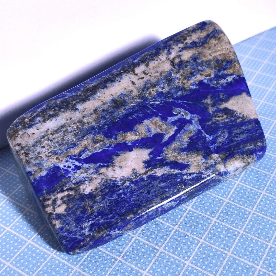 ④アフガニスタン産 ラピスラズリ 原石 パイライト スノーフレークラピスラズリ