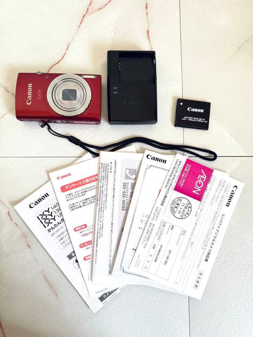 【美品】Canon IXY 120レッド 薄型軽量 コンパクトデジタルカメラ