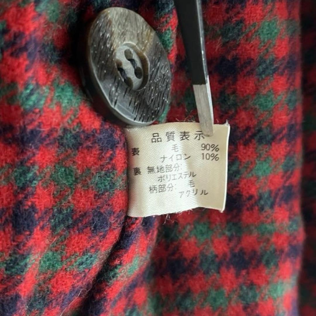 ファミリア　ウールコート　　フード付き　ネイビー