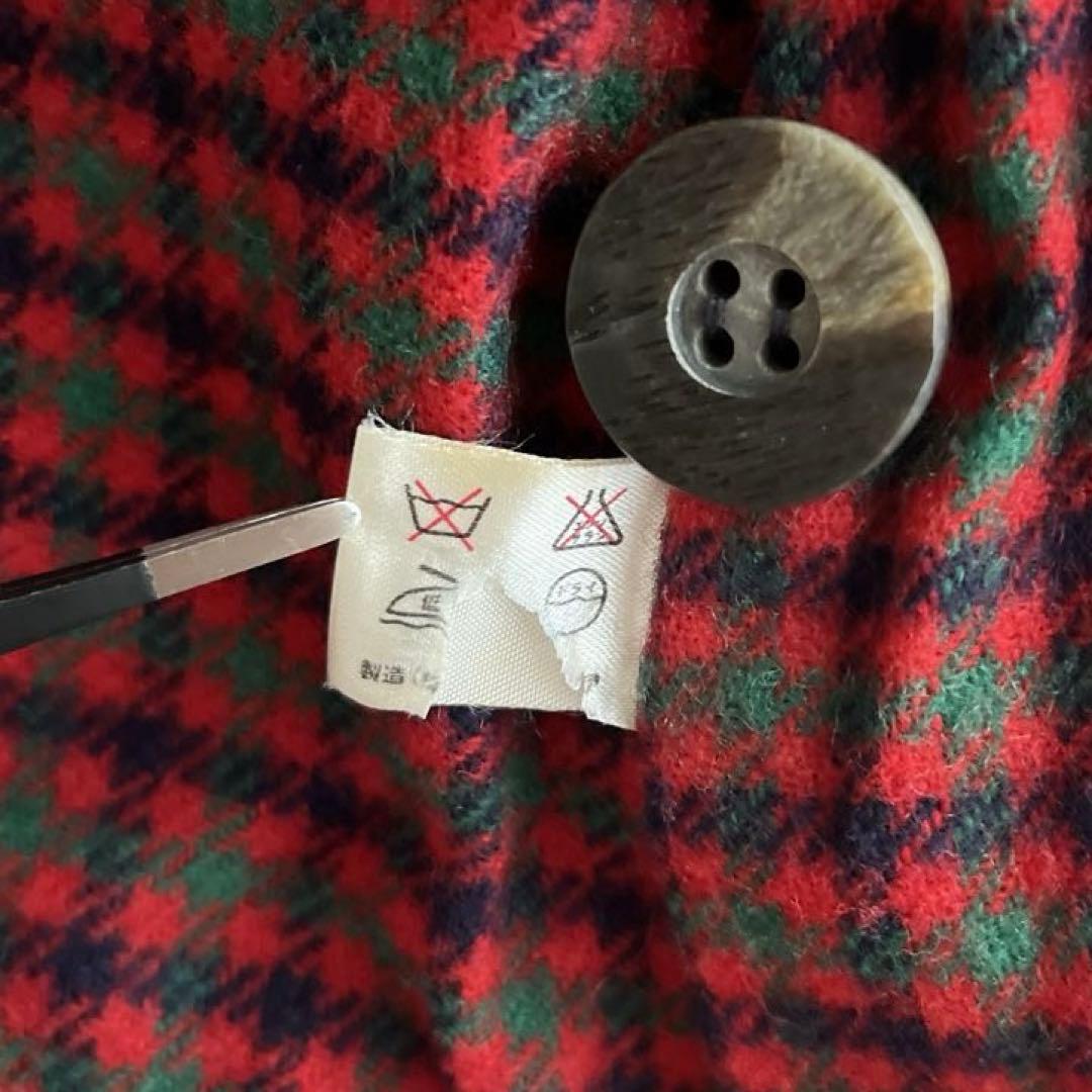 ファミリア　ウールコート　　フード付き　ネイビー