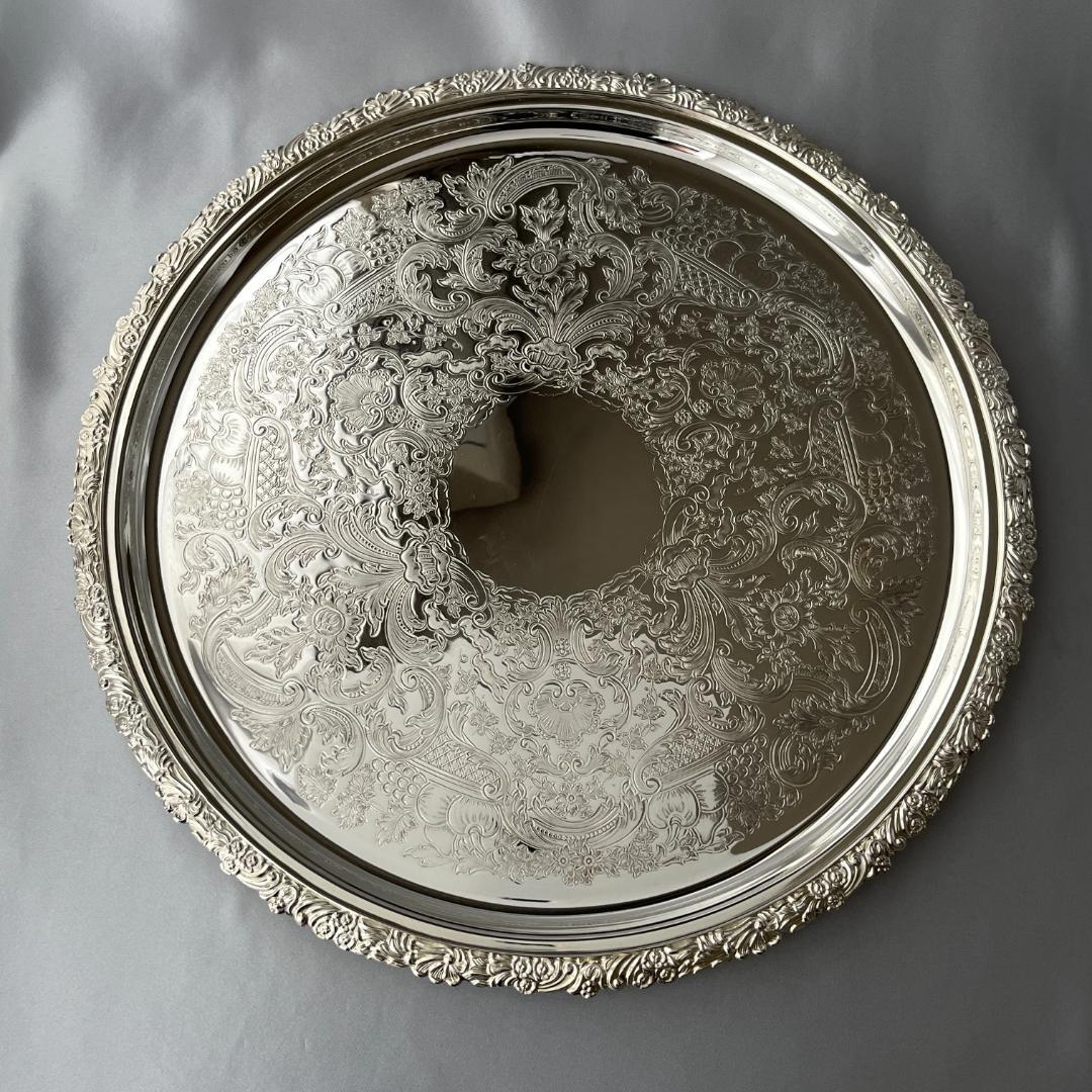 【Mappin&Webb】 マッピンアンドウェッブ ギャラリートレー 32cm