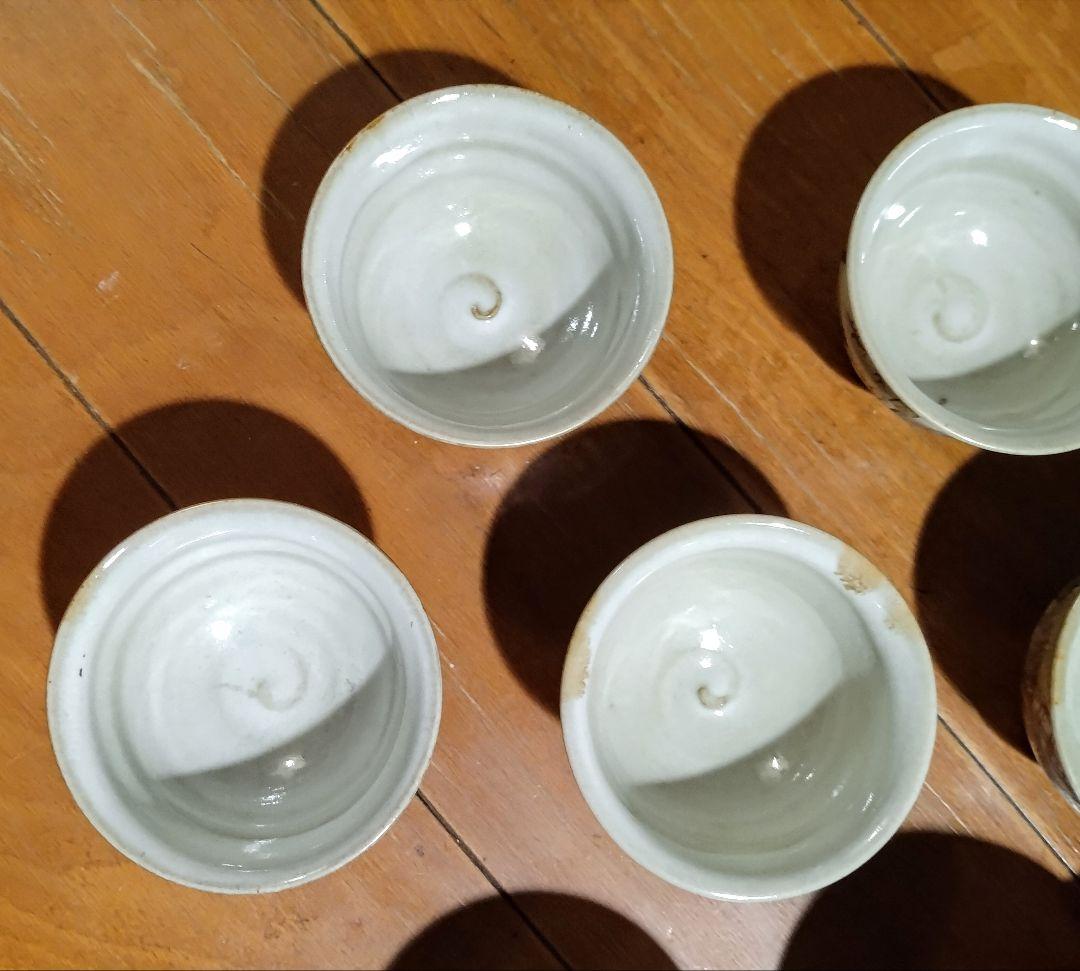 九谷焼 赤絵 金彩 人物 花絵 茶器セット 7点 明治時代物