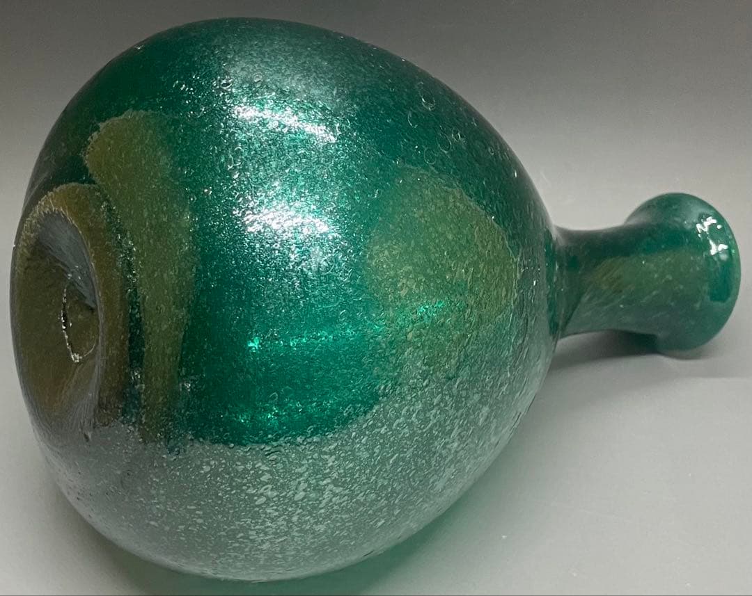 倉敷ガラス　小谷真三　吹きガラス　特大25cm 飾り瓶　花瓶　 b7993