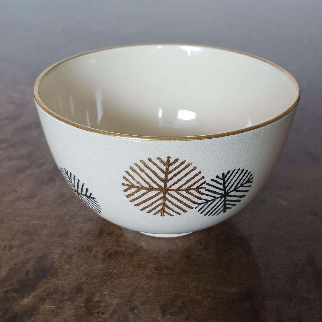 ✨【金銀唐松　茶碗】琴浦　桐山造　 茶碗 陶器 共箱・共布付