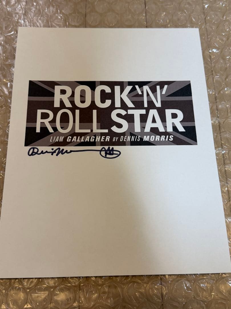 OASIS 直筆サインデニスモリス リアムギャラガーオリジナルプリント オアシス