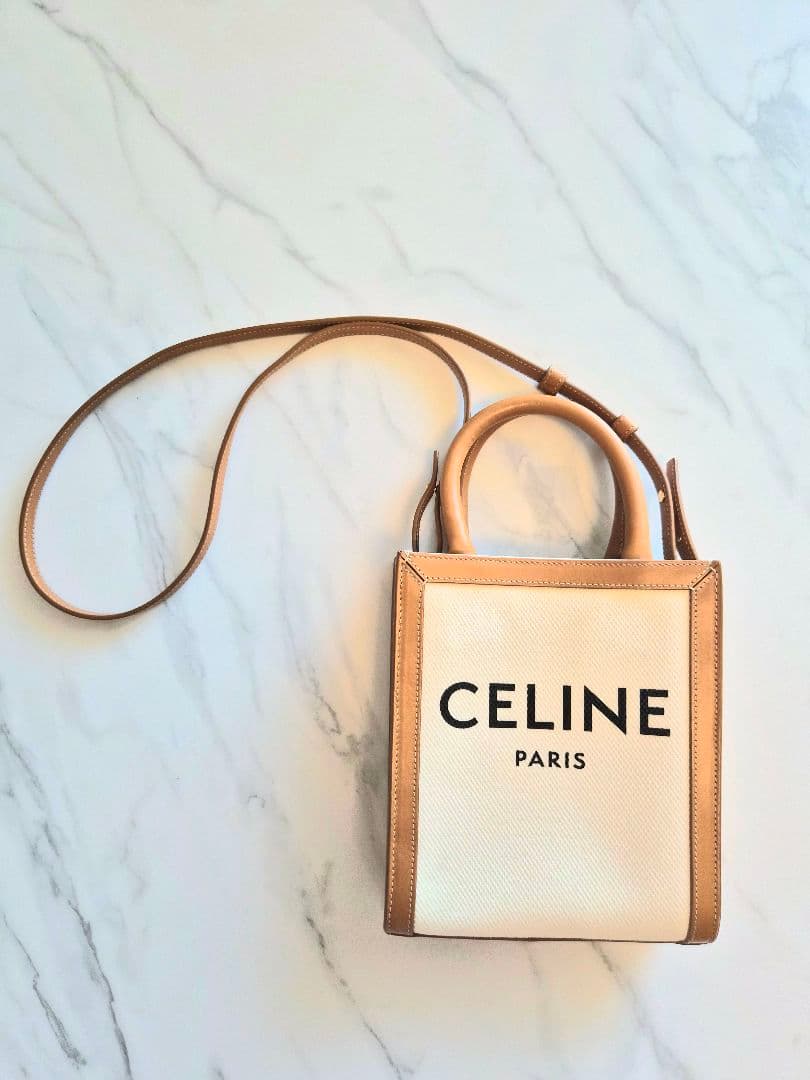 CELINE ショルダーバッグ ホワイト/ベージュ