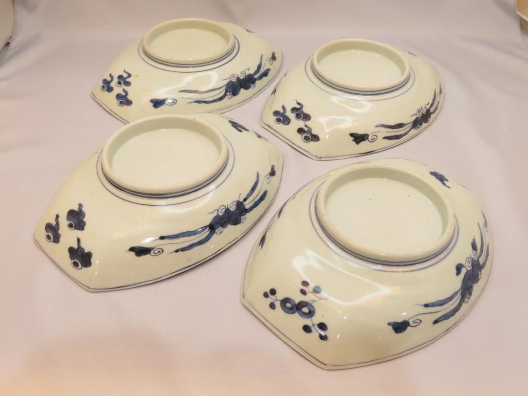 3275　古美術＜値下げ交渉大歓迎＞古伊万里　舟皿　４枚