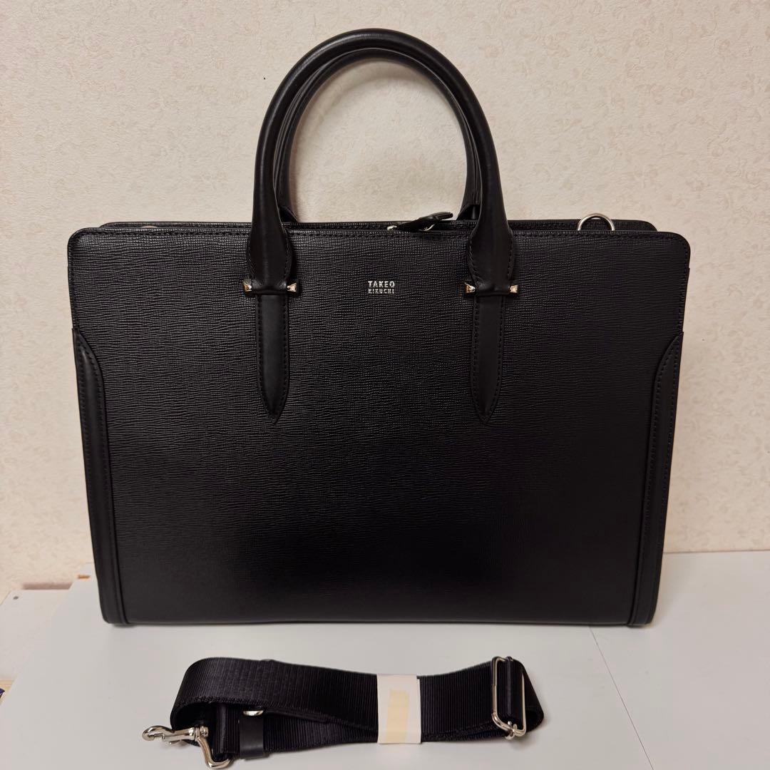【極美品】タケオキクチ　スパーダ　ビジネスバッグ　本革　レザー A4 人気型