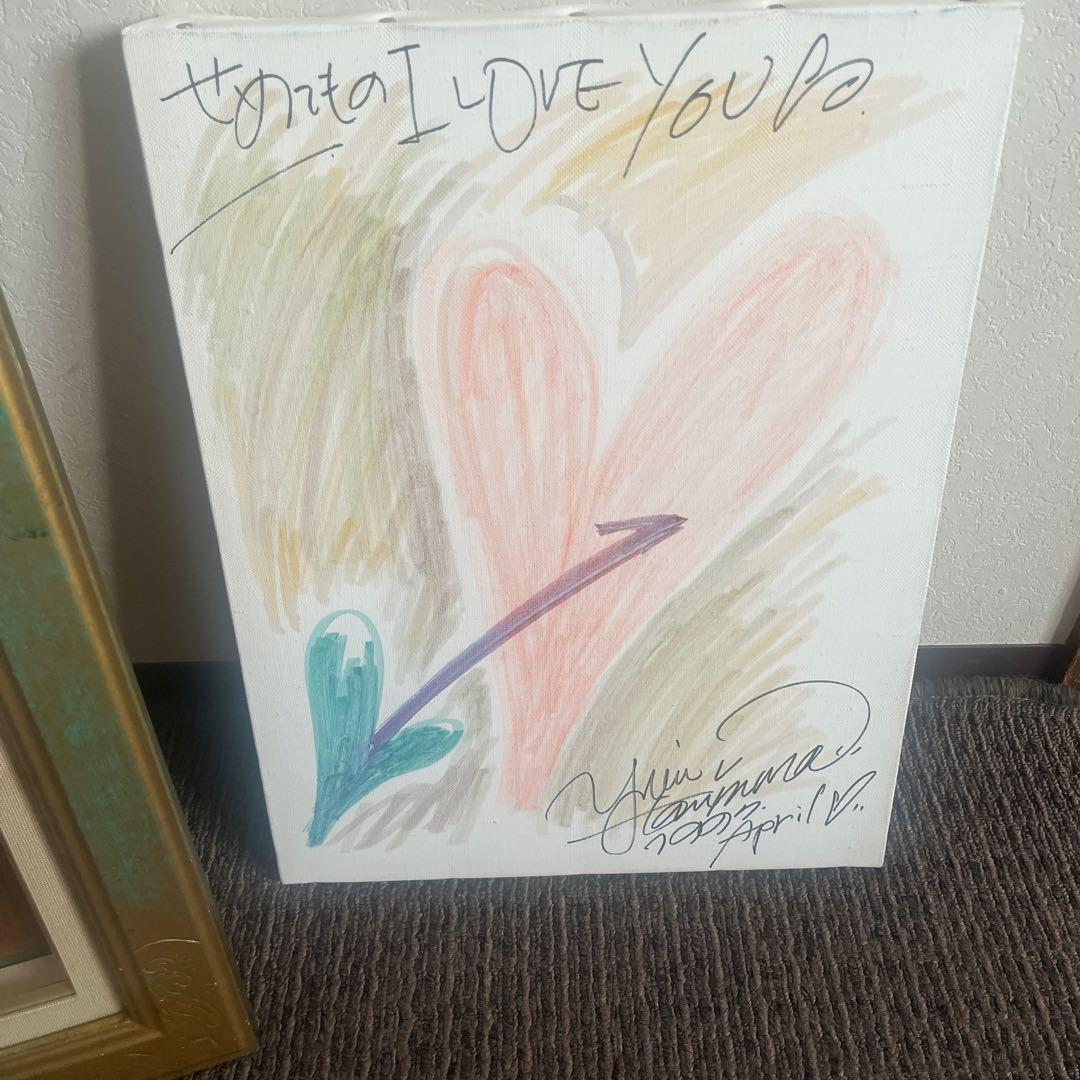 谷村有美　直筆サイン入り絵画　 神谷町Live出演時の物