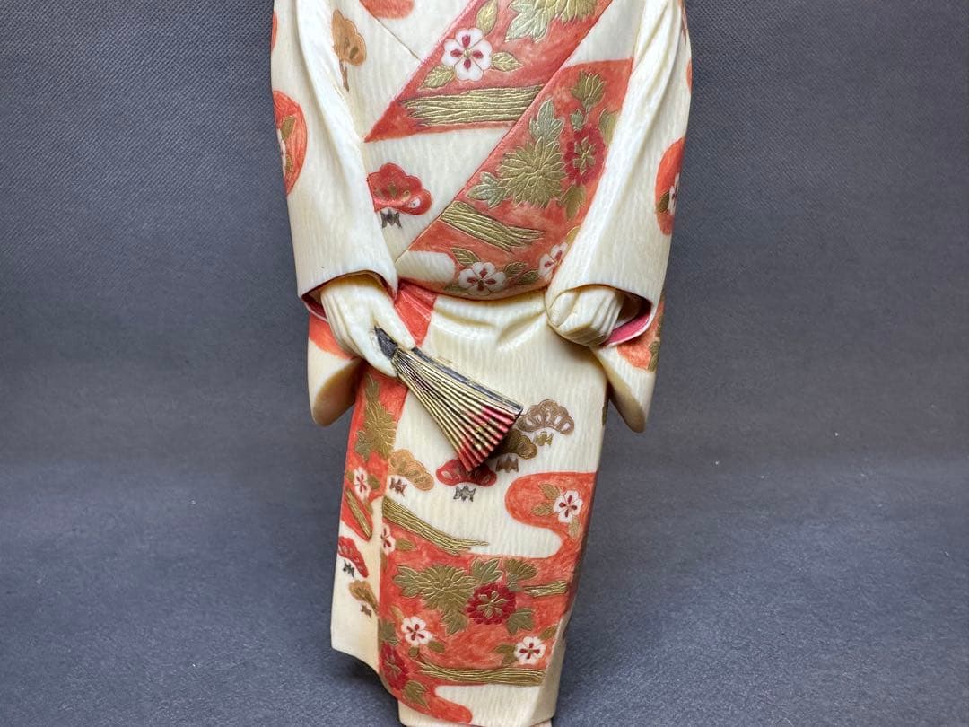 極上　博多人形　希少品　置物　仏像　和彫　天然素材　アンティーク　和彫　置物