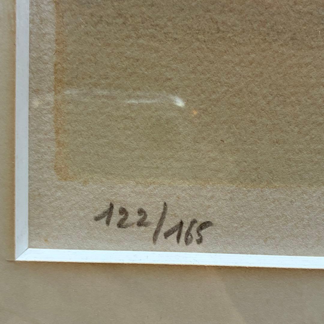 ベルナール・カトラン「白いカサキンの少女」リトグラフ　サイン入　25.11.26