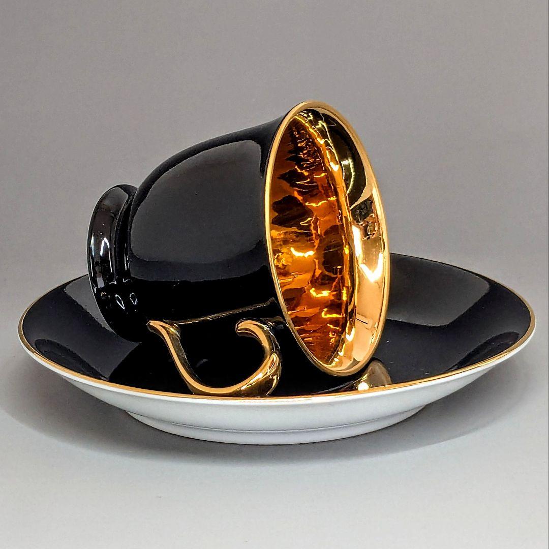 オールドノリタケ ゴールド ハーレクインキャビネットカップ&ソーサー マルキ印