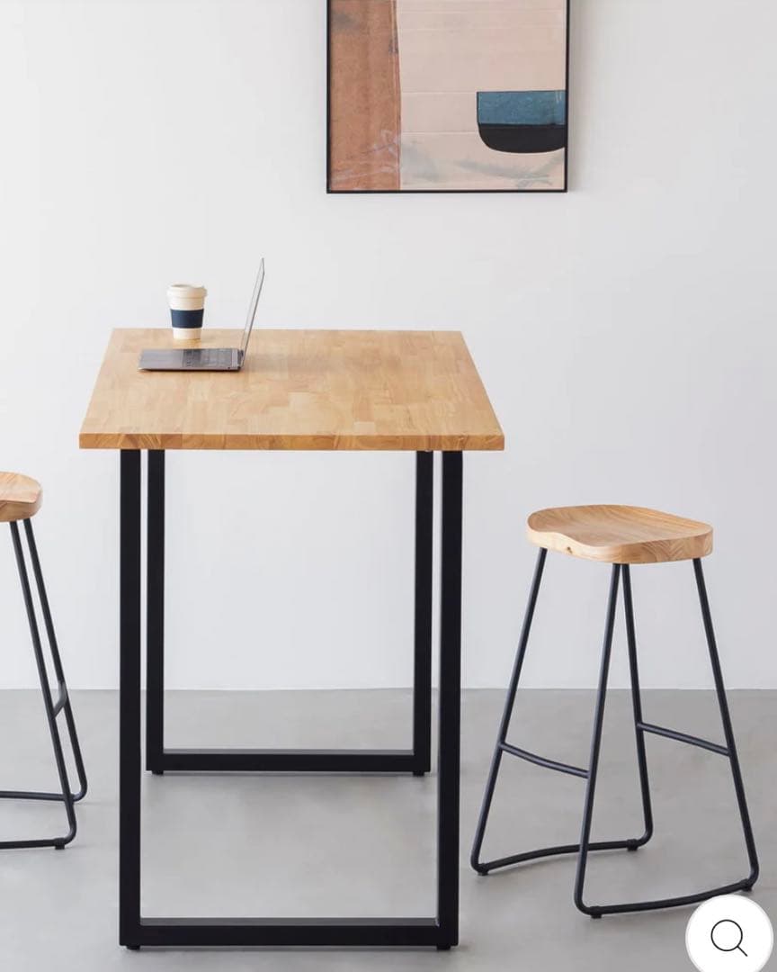 【新品未使用】kanademono 天然木 ハイスツール チェア