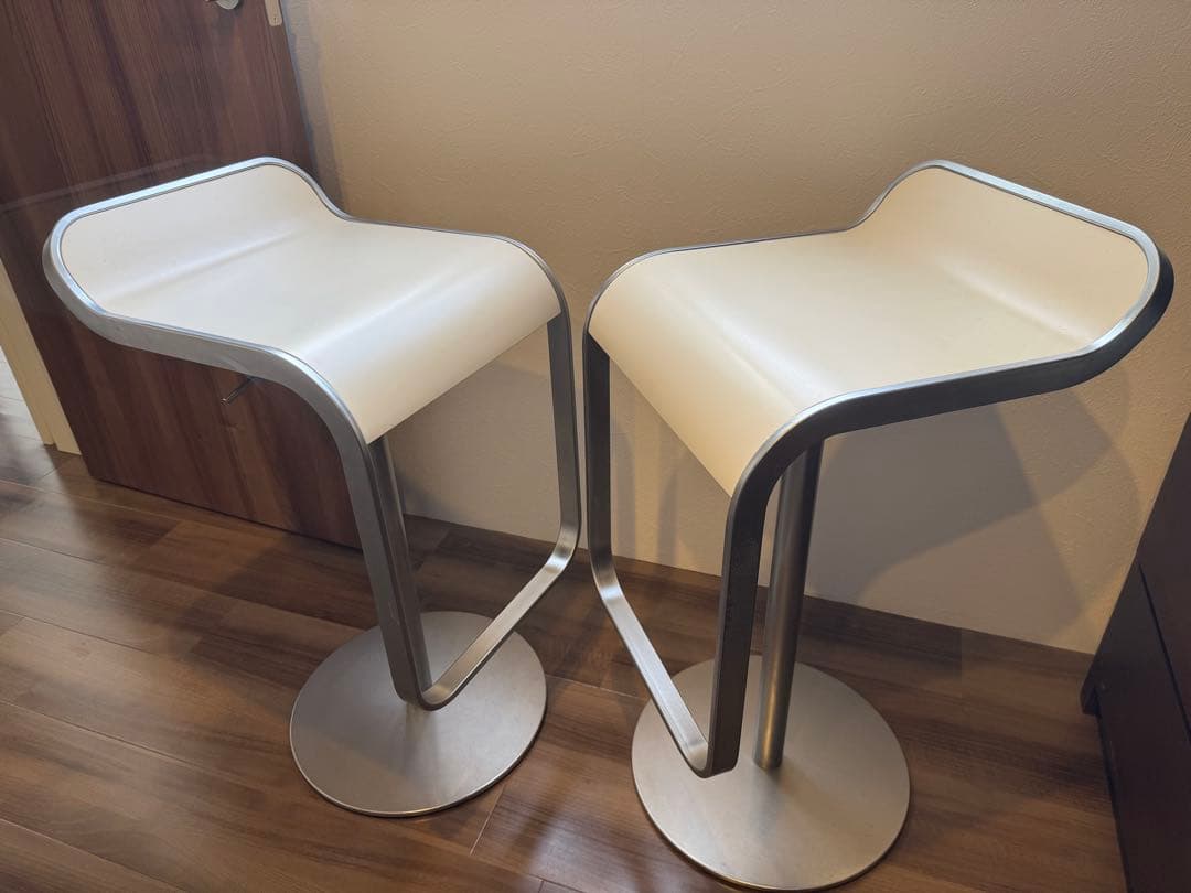 ラパルマ　lem スツール ホワイト　2脚セット