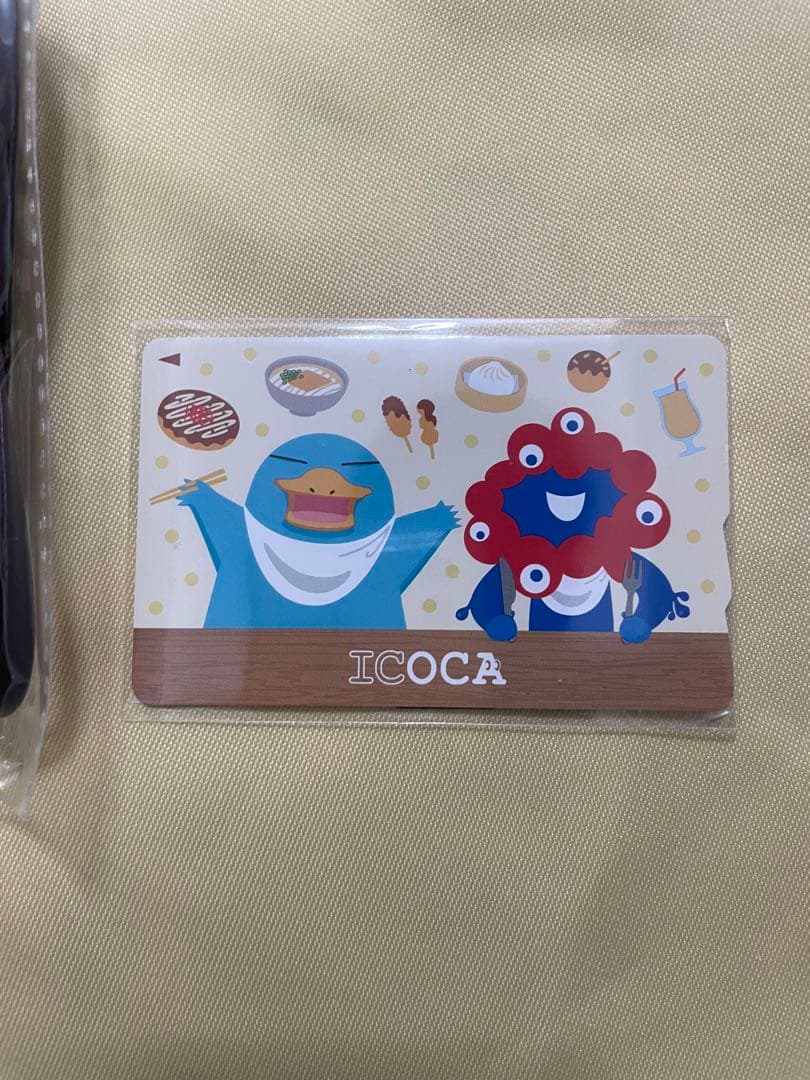 万博ICOCA＆木製パスケースセット　ミャクミャク　イコちゃん