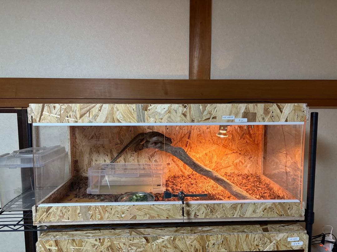 爬虫類ケージ　90×40×40 サイドアクリルレール無しタイプ　爬虫類　ペット