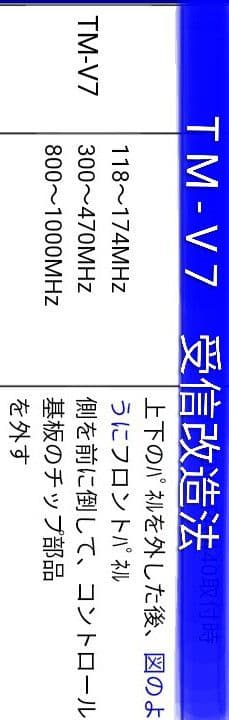 ケンウッド製　TM-V7S　50/35w デュアル・モービル機 ・現状動作品・