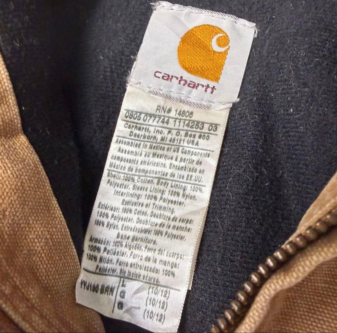 Carhartt カーハート ダック地 アクティブパーカー ブラウン KIDS