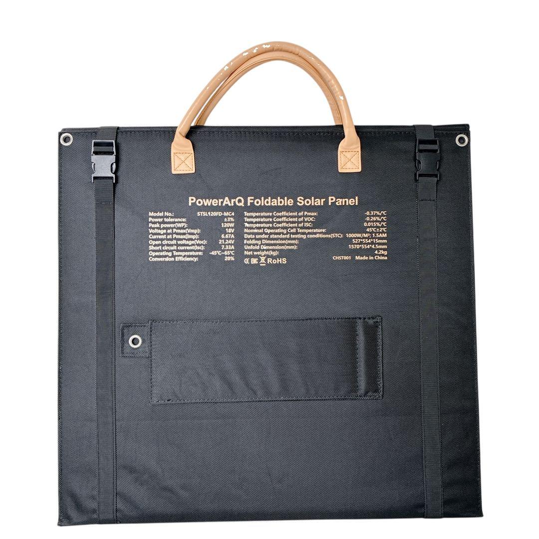 Power ArQ ソーラーパネル 120W 折りたたみ式 付属品完備　キャンプ